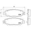 Jeu de 4 plaquettes de frein arrière BREMBO P 83 036 - Visuel 2
