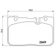 Jeu de 4 plaquettes de frein avant BREMBO P 83 039 - Visuel 2