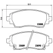 Jeu de 4 plaquettes de frein avant BREMBO P 83 042 - Visuel 2