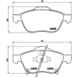 Jeu de 4 plaquettes de frein avant BREMBO P 83 043 - Visuel 2