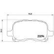 Jeu de 4 plaquettes de frein avant BREMBO P 83 044 - Visuel 2