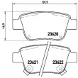 Jeu de 4 plaquettes de frein arrière BREMBO P 83 047 - Visuel 2
