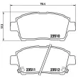 Jeu de 4 plaquettes de frein avant BREMBO P 83 051 - Visuel 2