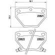 Jeu de 4 plaquettes de frein arrière BREMBO P 83 052 - Visuel 2