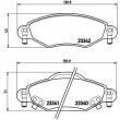Jeu de 4 plaquettes de frein avant BREMBO P 83 053 - Visuel 2