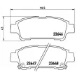 Jeu de 4 plaquettes de frein arrière BREMBO P 83 056 - Visuel 2