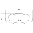 Jeu de 4 plaquettes de frein arrière BREMBO P 83 065 - Visuel 2