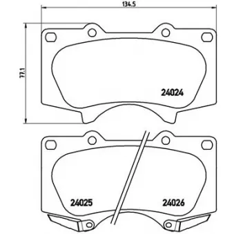 Jeu de 4 plaquettes de frein avant BREMBO P 83 066X