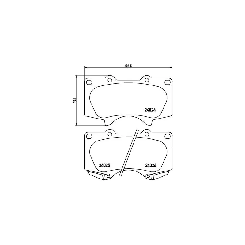 Jeu de 4 plaquettes de frein avant BREMBO P 83 066X