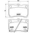 Jeu de 4 plaquettes de frein arrière BREMBO P 83 073 - Visuel 2