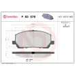 Jeu de 4 plaquettes de frein avant BREMBO P 83 078 - Visuel 2