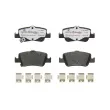 Jeu de 4 plaquettes de frein arrière BREMBO P 83 080X - Visuel 1