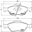 Jeu de 4 plaquettes de frein avant BREMBO P 83 085 - Visuel 2