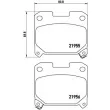 Jeu de 4 plaquettes de frein arrière BREMBO P 83 091 - Visuel 2