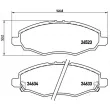 Jeu de 4 plaquettes de frein avant BREMBO P 83 094 - Visuel 2