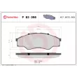 Jeu de 4 plaquettes de frein avant BREMBO P 83 096 - Visuel 2