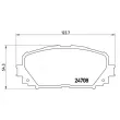 Jeu de 4 plaquettes de frein avant BREMBO P 83 101 - Visuel 2
