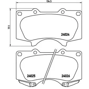 Jeu de 4 plaquettes de frein avant BREMBO P 83 102X