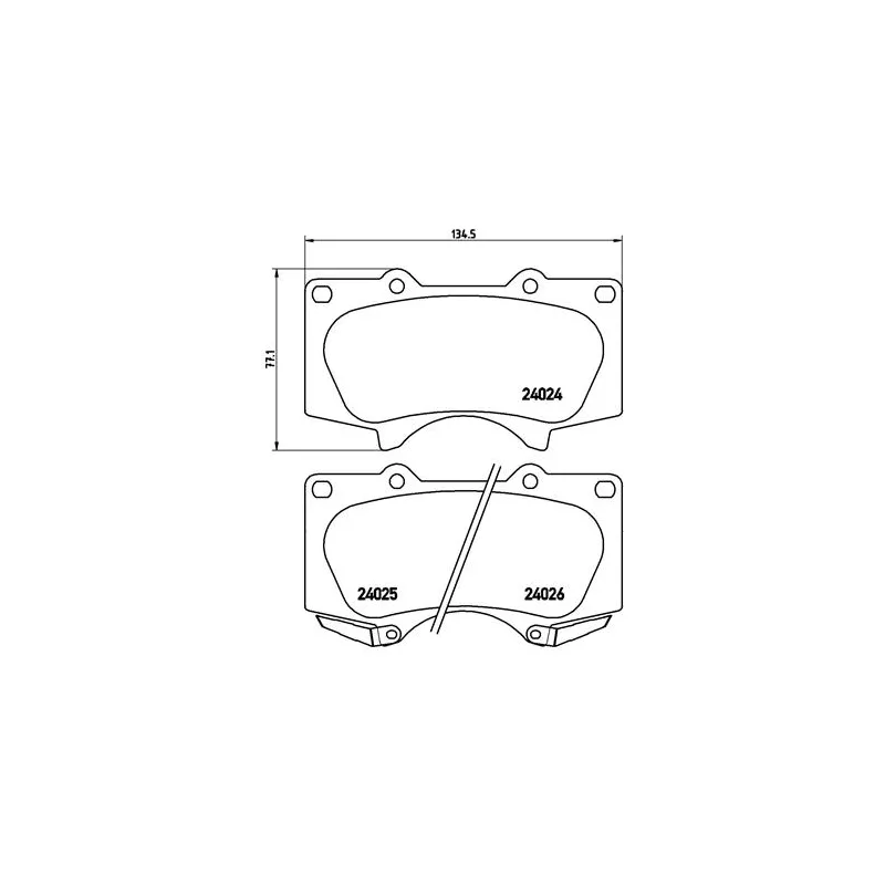 Jeu de 4 plaquettes de frein avant BREMBO P 83 102X