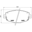 Jeu de 4 plaquettes de frein avant BREMBO P 83 104 - Visuel 2