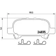 Jeu de 4 plaquettes de frein arrière BREMBO P 83 110 - Visuel 2