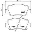 Jeu de 4 plaquettes de frein arrière BREMBO P 83 112 - Visuel 2