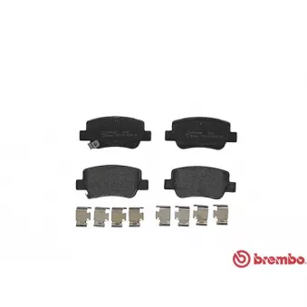 Jeu de 4 plaquettes de frein arrière BREMBO