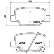 Jeu de 4 plaquettes de frein arrière BREMBO P 83 114 - Visuel 2