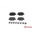 Jeu de 4 plaquettes de frein arrière BREMBO P 83 114 - Visuel 1