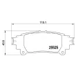 Jeu de 4 plaquettes de frein arrière BREMBO P 83 132 - Visuel 2