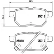 Jeu de 4 plaquettes de frein arrière BREMBO P 83 133 - Visuel 2