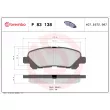 Jeu de 4 plaquettes de frein arrière BREMBO P 83 138 - Visuel 2