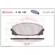 Jeu de 4 plaquettes de frein avant BREMBO P 83 139 - Visuel 2