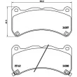 Jeu de 4 plaquettes de frein avant BREMBO P 83 146 - Visuel 2