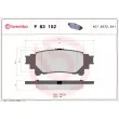 Jeu de 4 plaquettes de frein arrière BREMBO P 83 152 - Visuel 2