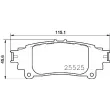 Jeu de 4 plaquettes de frein arrière BREMBO P 83 153 - Visuel 2