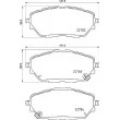 Jeu de 4 plaquettes de frein avant BREMBO P 83 171 - Visuel 2