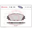 Jeu de 4 plaquettes de frein avant BREMBO P 83 172 - Visuel 2