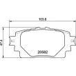 Jeu de 4 plaquettes de frein arrière BREMBO P 83 174 - Visuel 2
