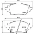 Jeu de 4 plaquettes de frein arrière BREMBO P 83 178 - Visuel 2