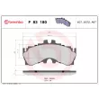 Jeu de 4 plaquettes de frein avant BREMBO P 83 180 - Visuel 2