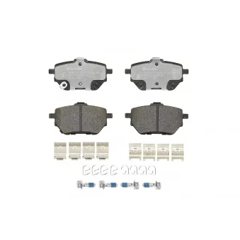 Jeu de 4 plaquettes de frein arrière BREMBO P 83 182