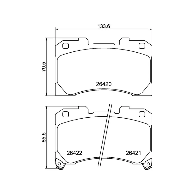Jeu de 4 plaquettes de frein avant BREMBO P 83 184