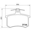 Jeu de 4 plaquettes de frein arrière BREMBO P 85 013 - Visuel 2