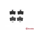 Jeu de 4 plaquettes de frein arrière BREMBO P 85 013 - Visuel 1