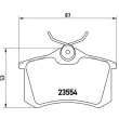 Jeu de 4 plaquettes de frein arrière BREMBO P 85 017 - Visuel 2