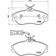 Jeu de 4 plaquettes de frein avant BREMBO P 85 018 - Visuel 2