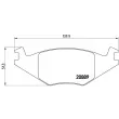 Jeu de 4 plaquettes de frein avant BREMBO P 85 019 - Visuel 2