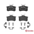 Jeu de 4 plaquettes de frein arrière BREMBO P 85 020 - Visuel 1
