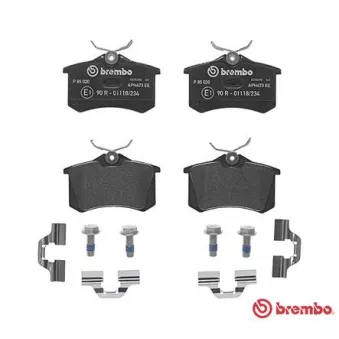 Jeu de 4 plaquettes de frein arrière BREMBO